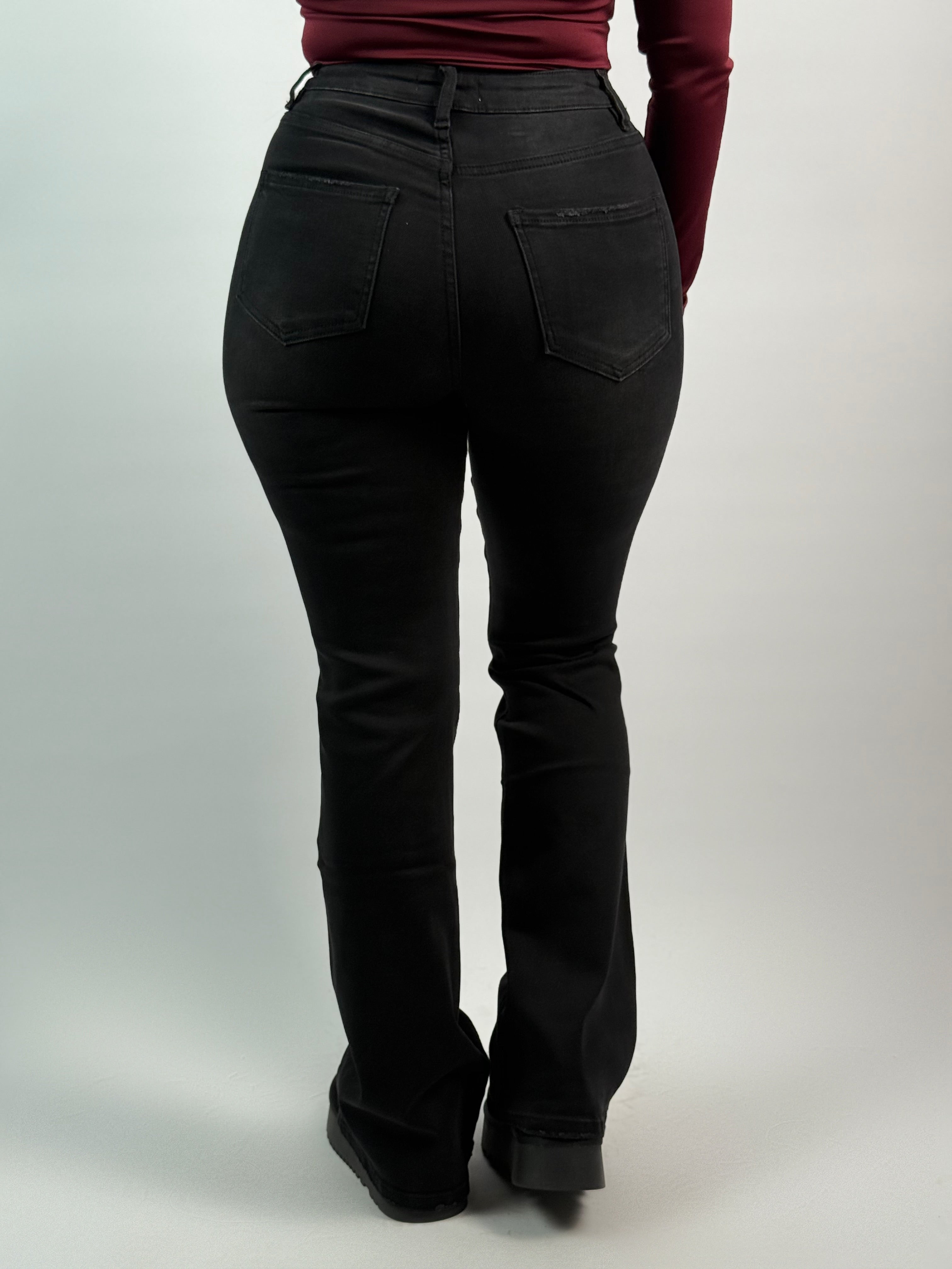 Jeans Flared L 6141-4 Zwart