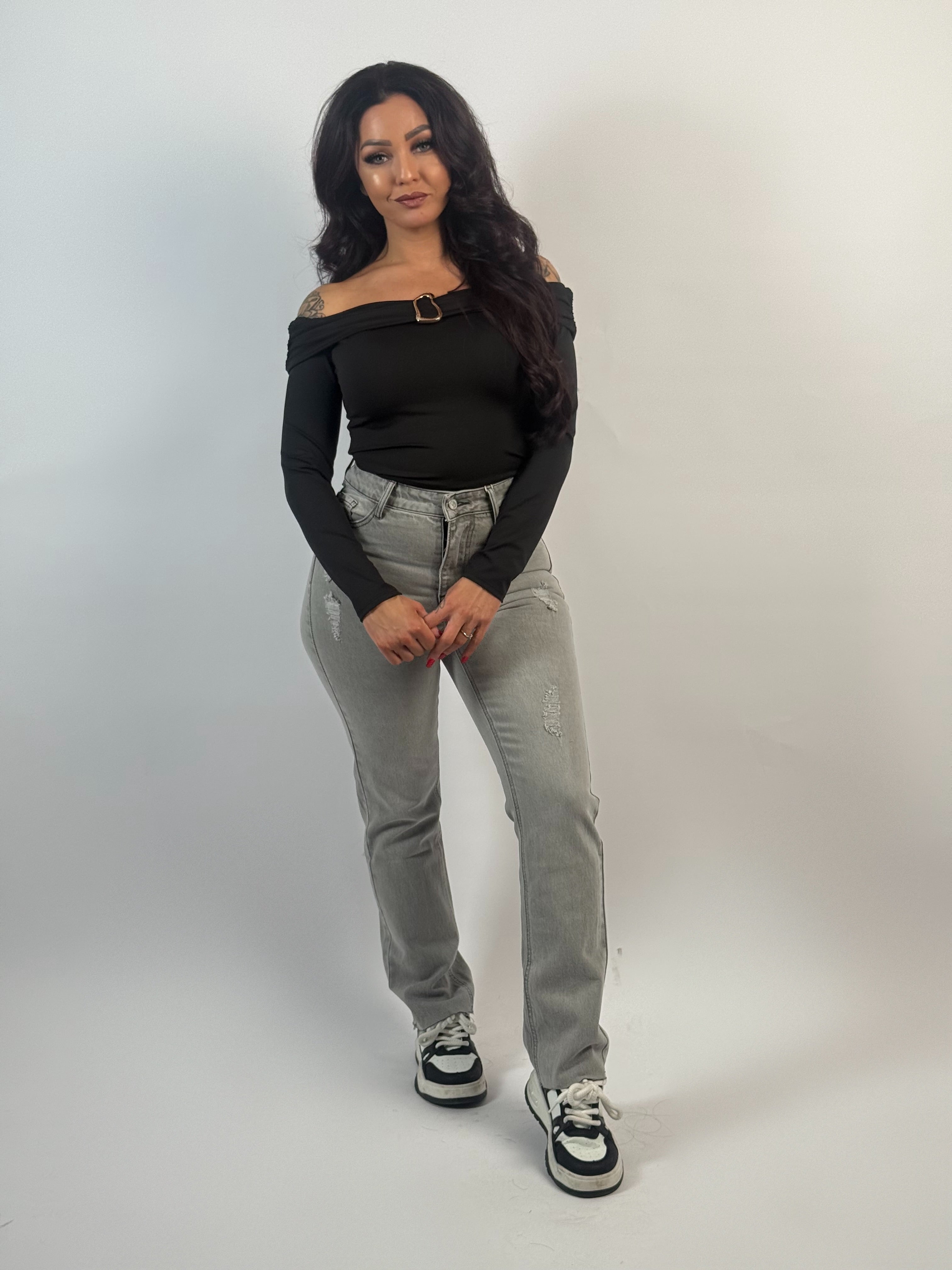 Jeans F 2358 Straight Grijs