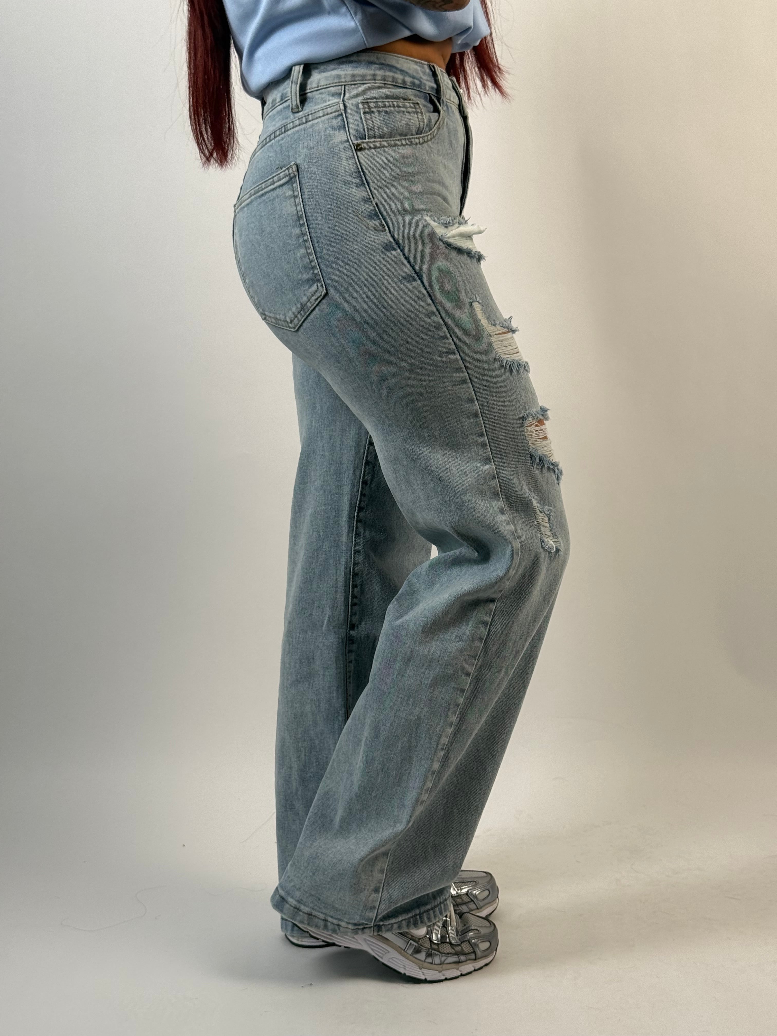 Jeans B 25001 Wide Leg Blauw