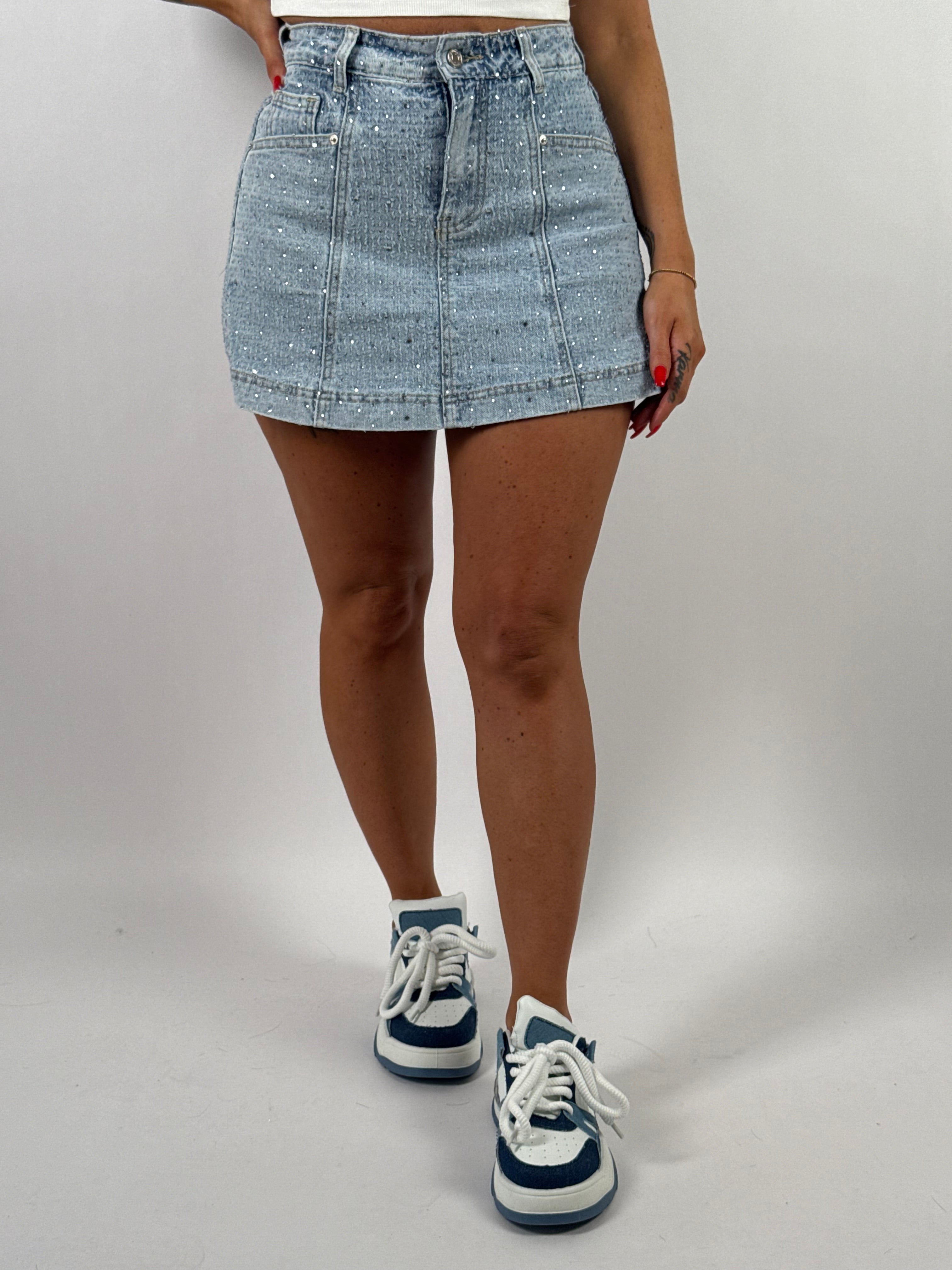 Jeans Skort M 714 Blauw