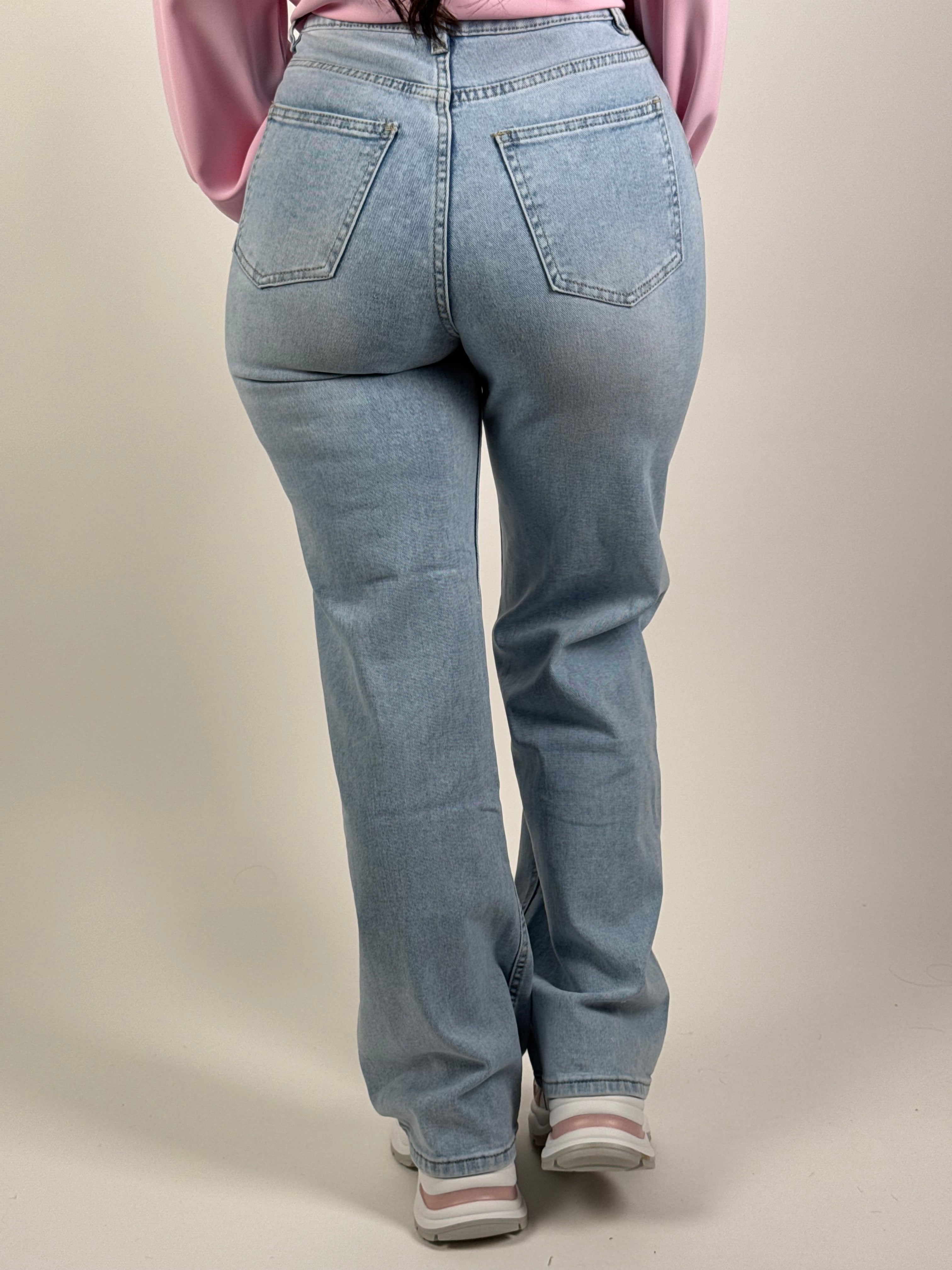 Jeans R 9028 Straight Blauw