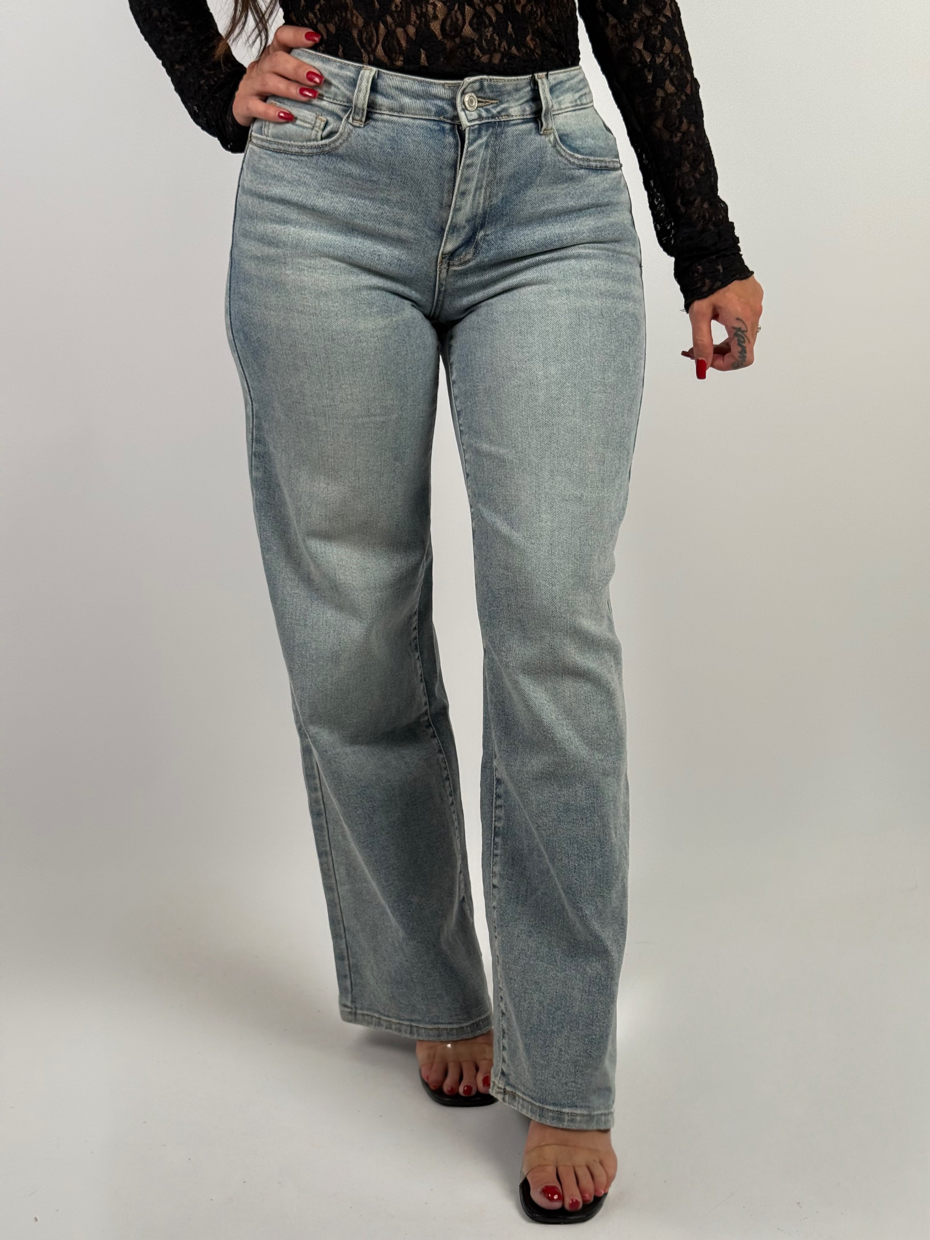 Jeans L 265-41 Wide Leg Blauw