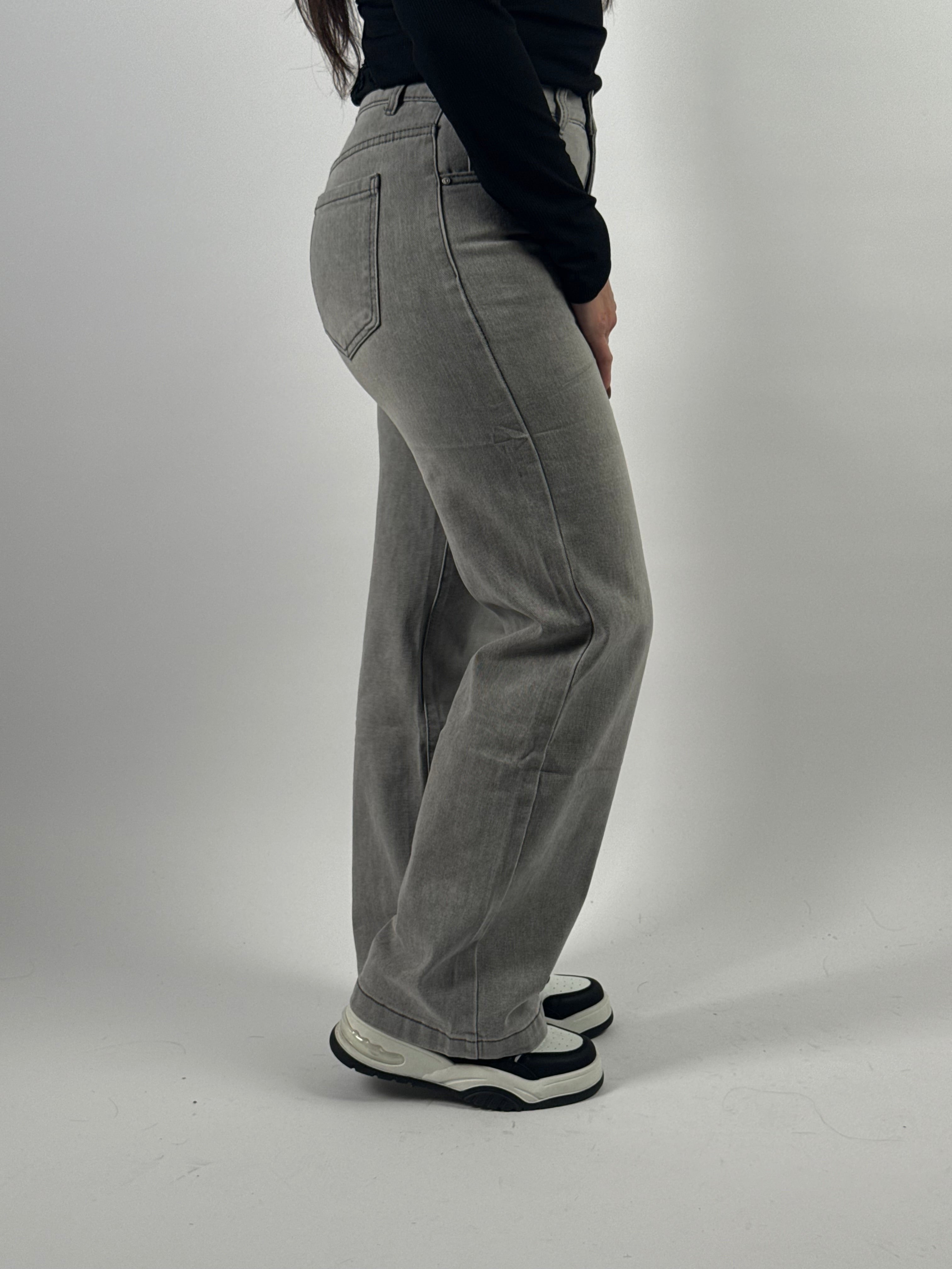 Jeans B 66189 Wide Leg Grijs
