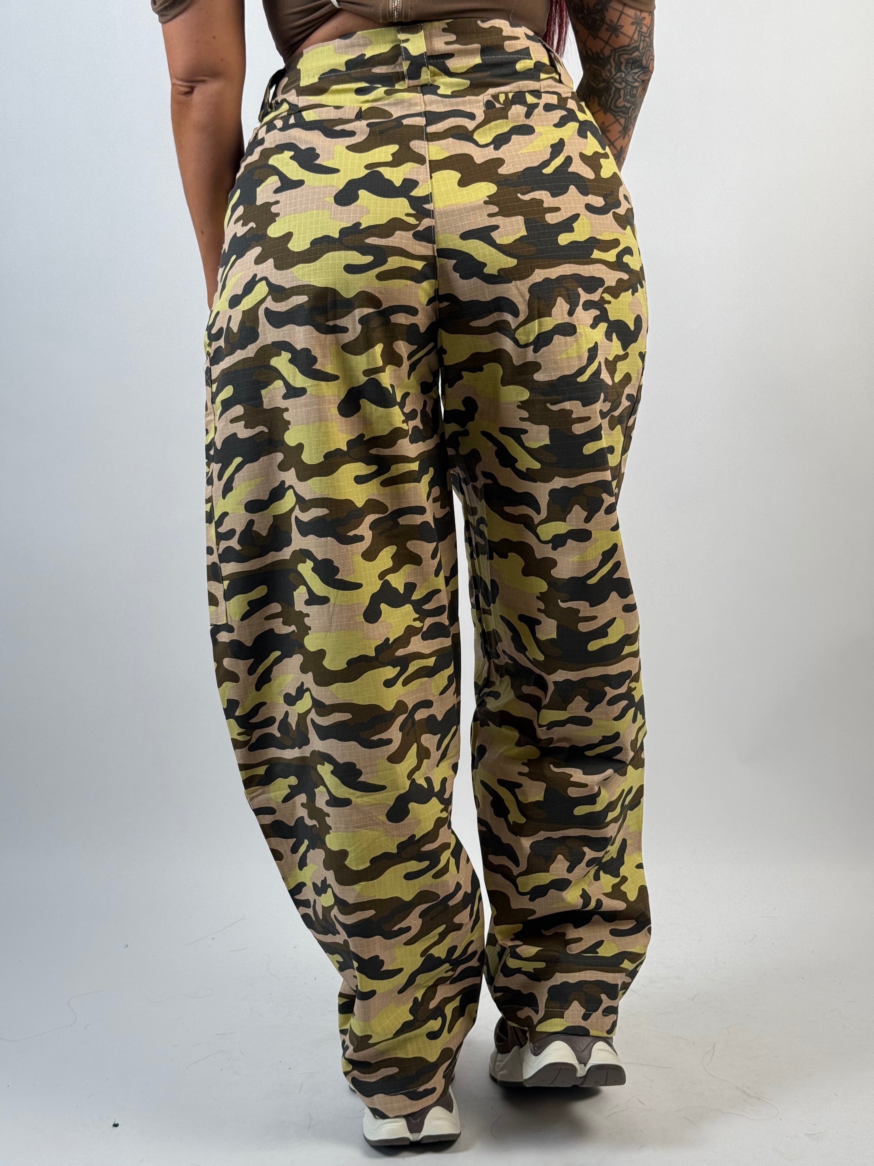 Broek Camou Roze/Geel