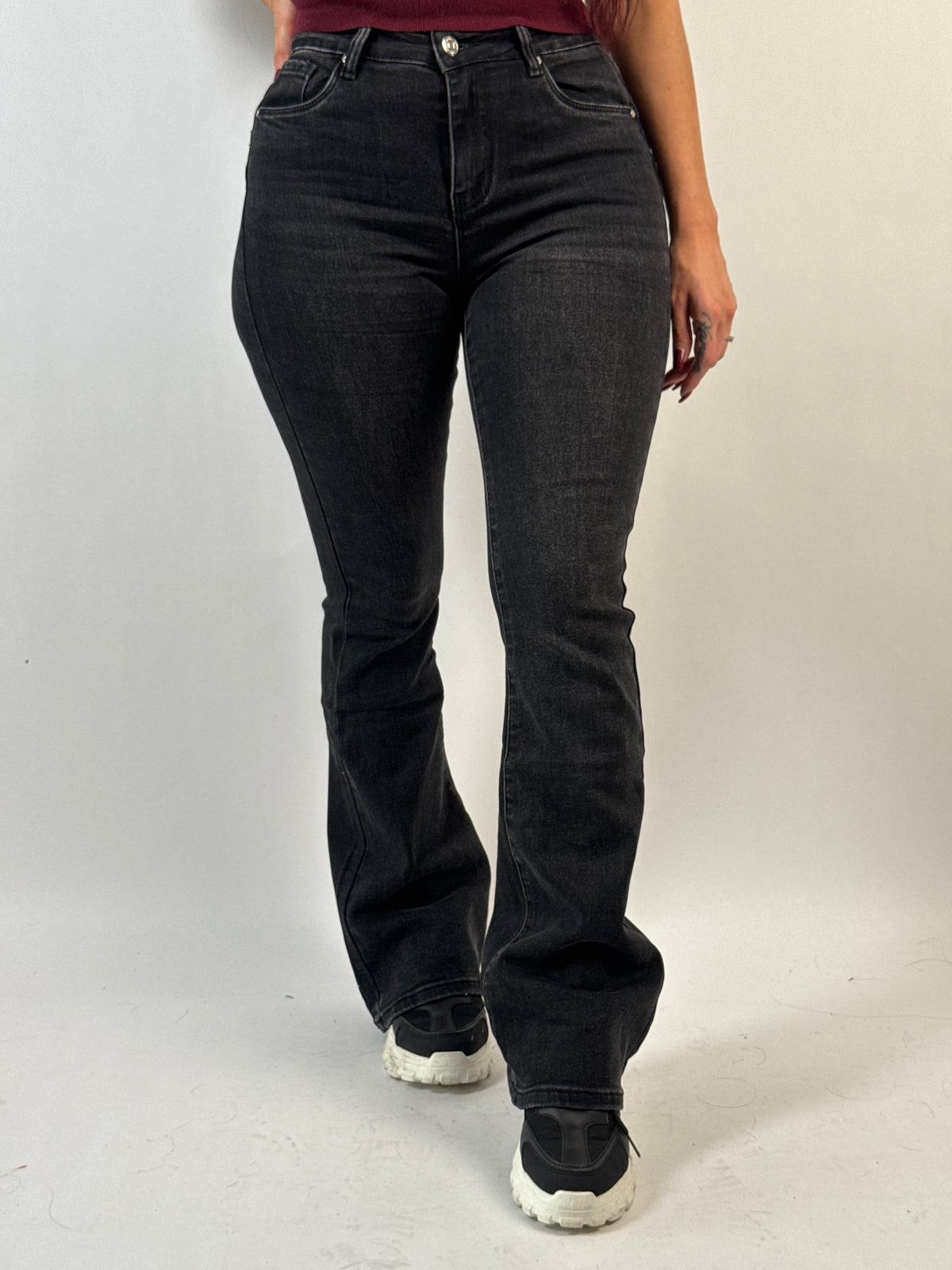 Jeans H 5373-5 Flared Zwart