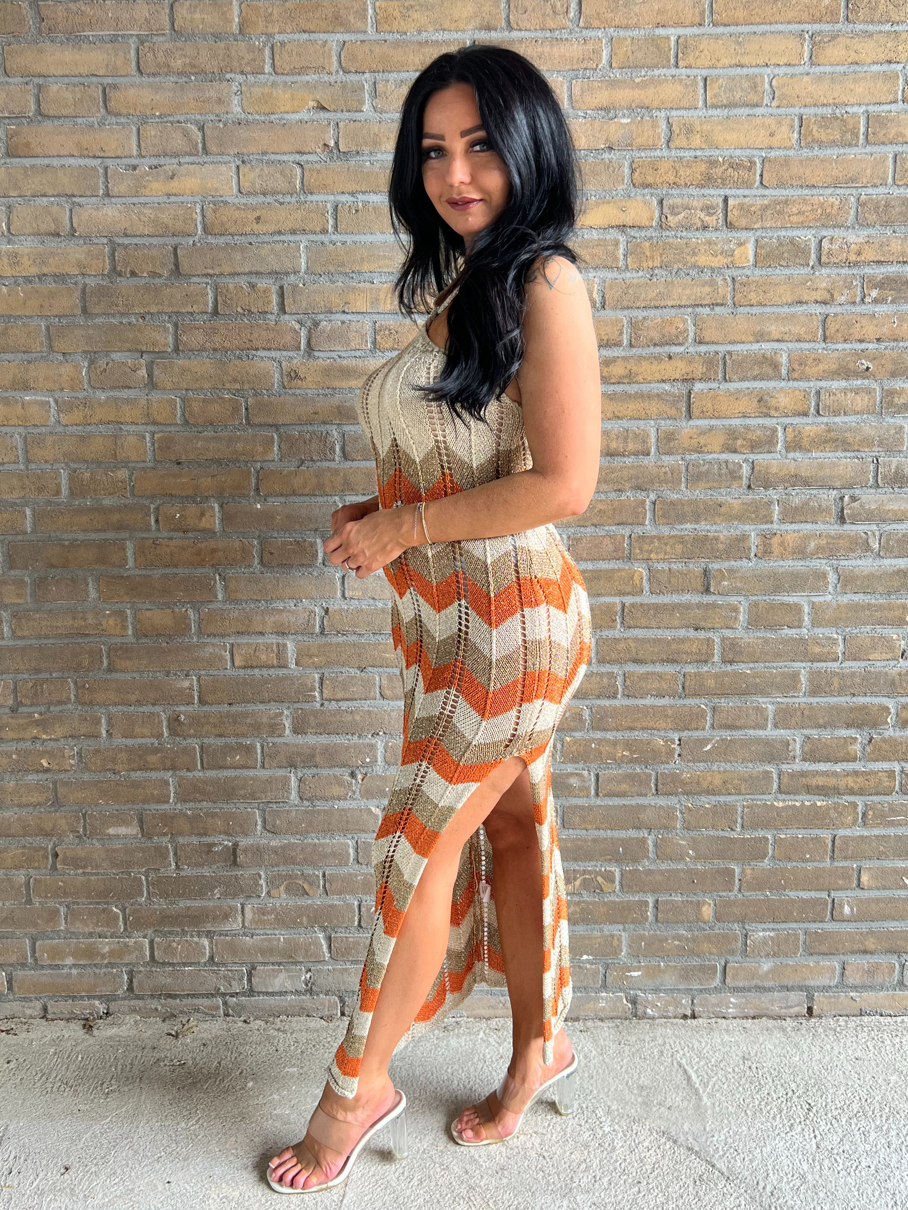 Dress Knit Gold/Orange