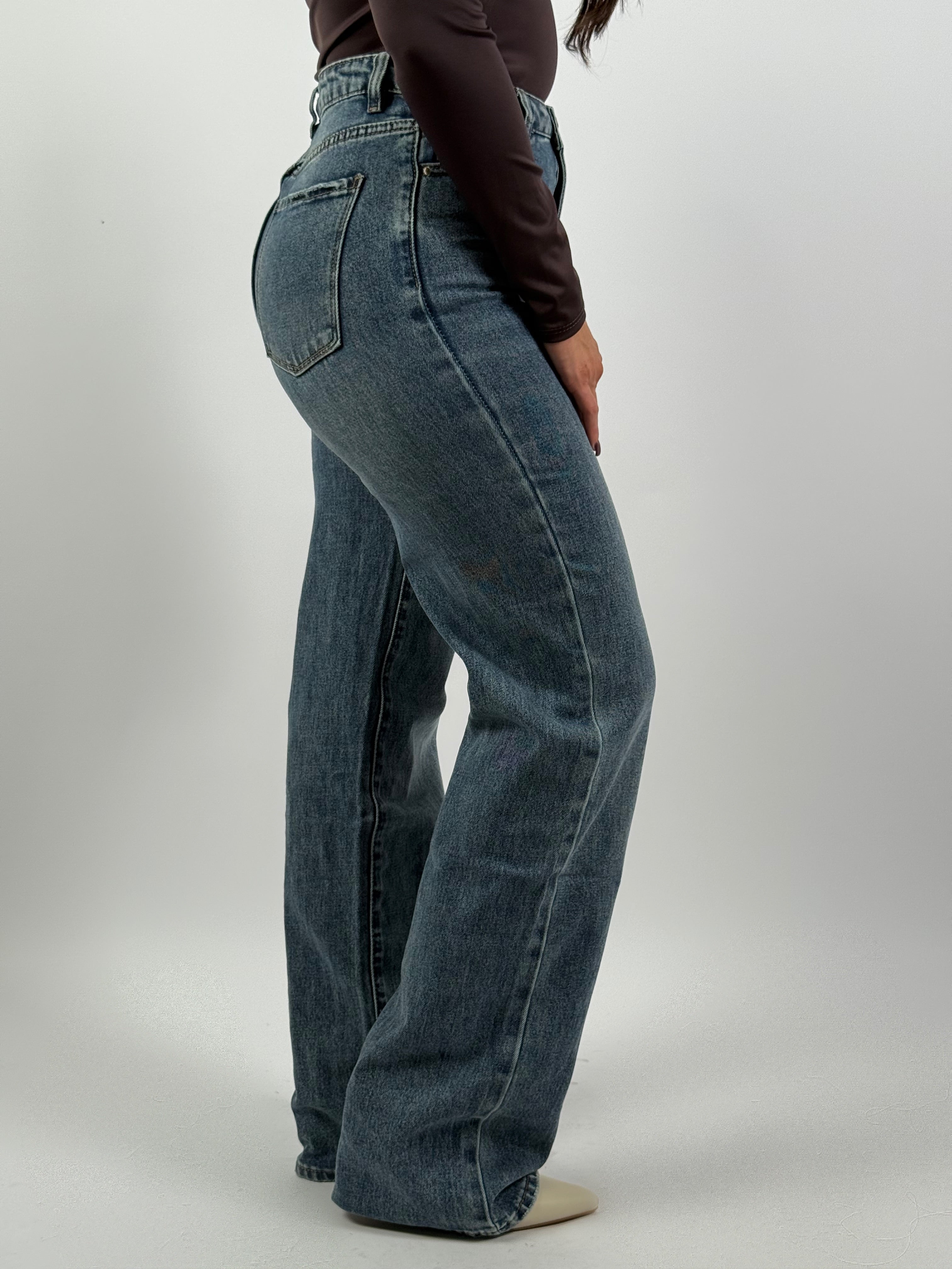 Jeans L 6272-2 Extra Long Wide Blauw