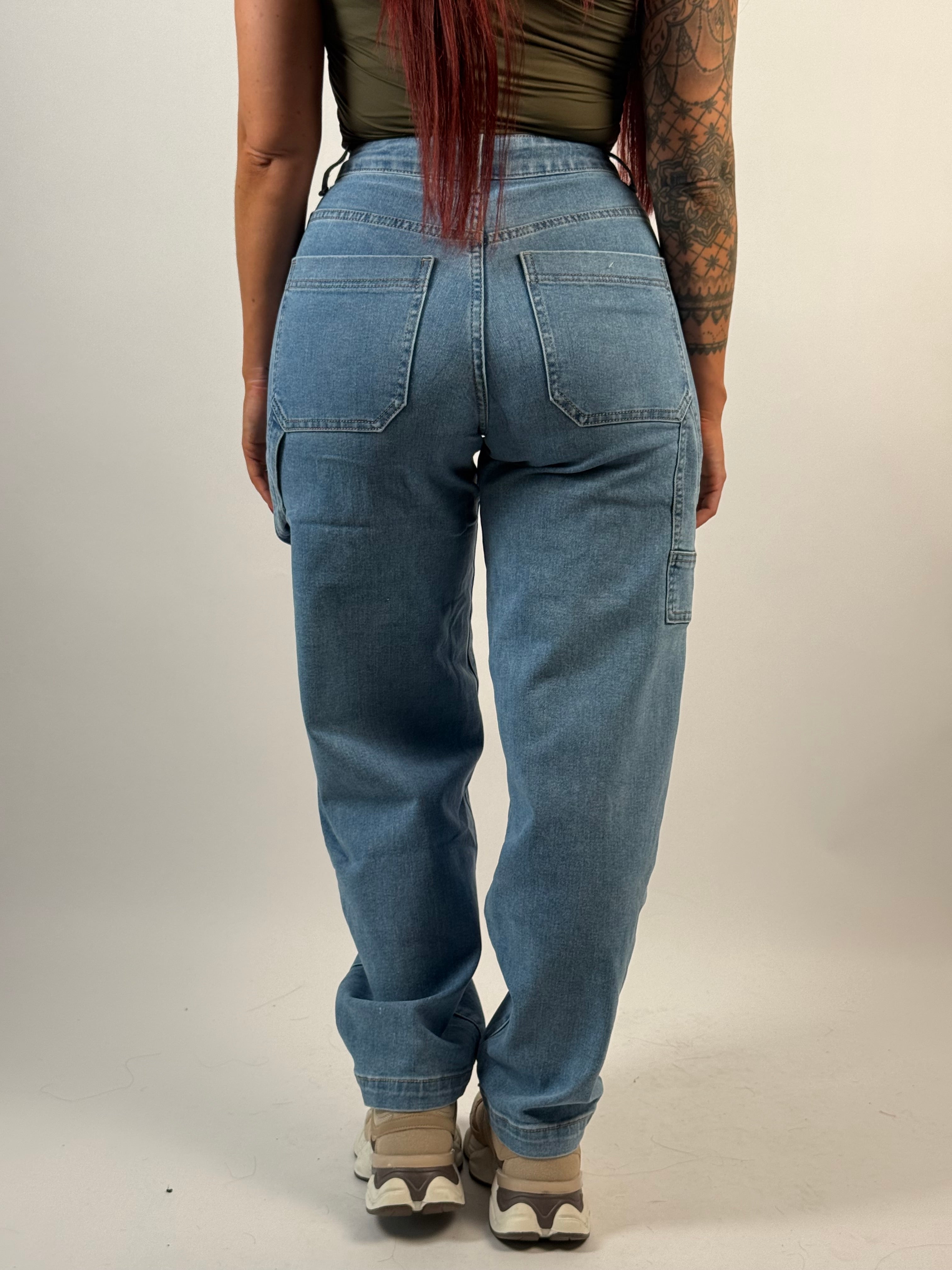 Jeans D 54438 Cargo/Balloon Leg Blauw
