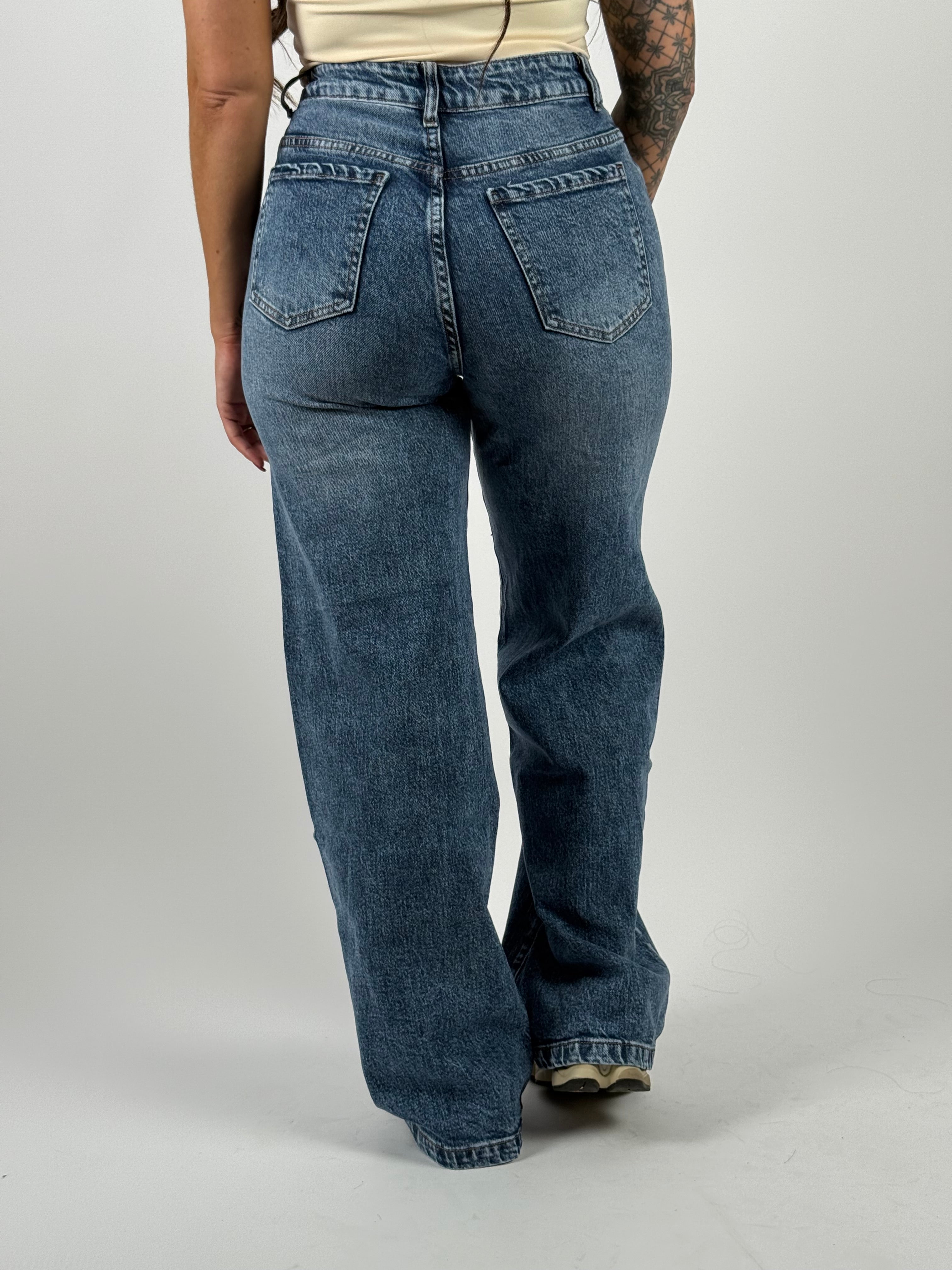 Jeans B 66191 Wide Leg Blauw