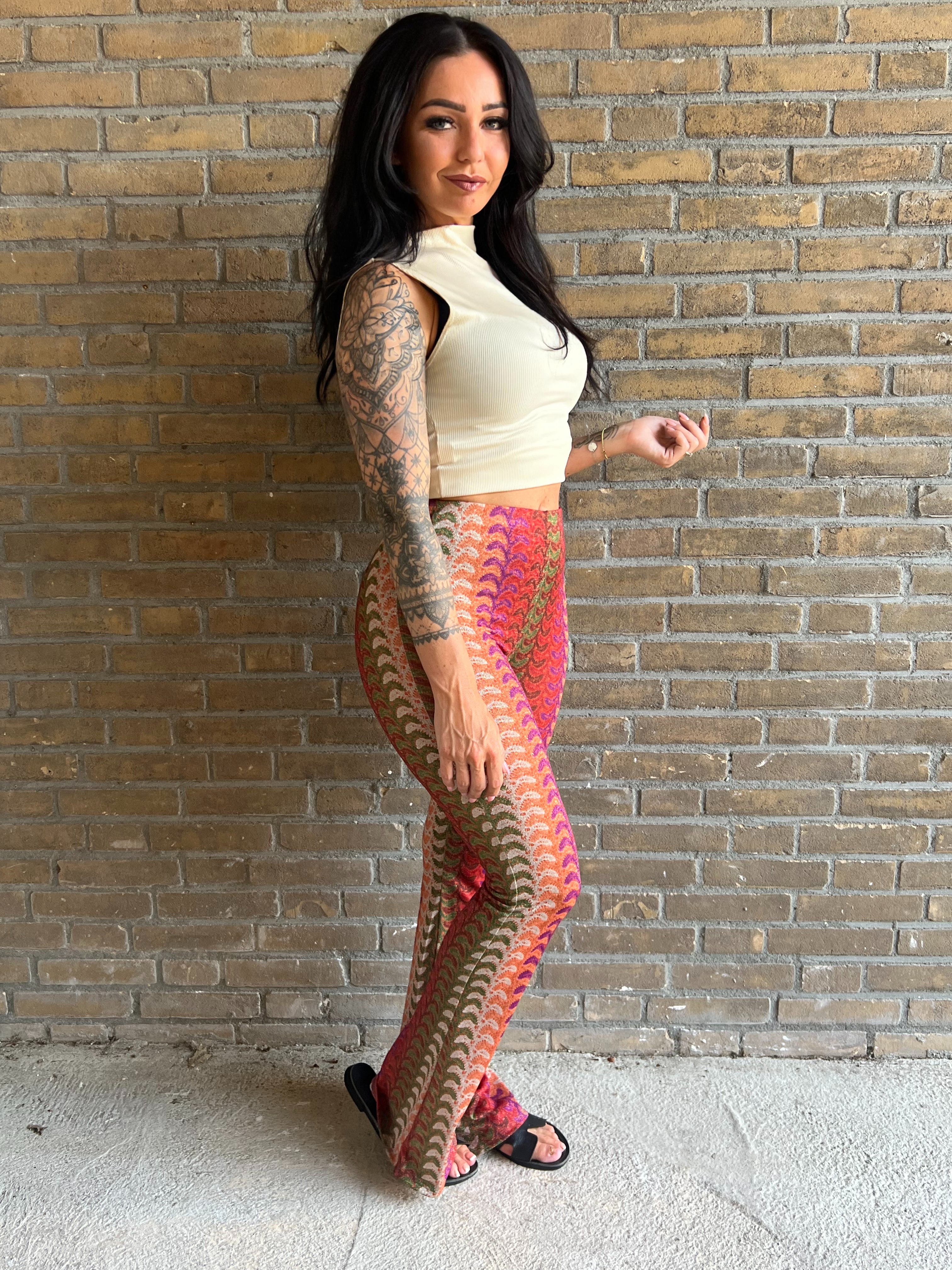 Pants Print Red