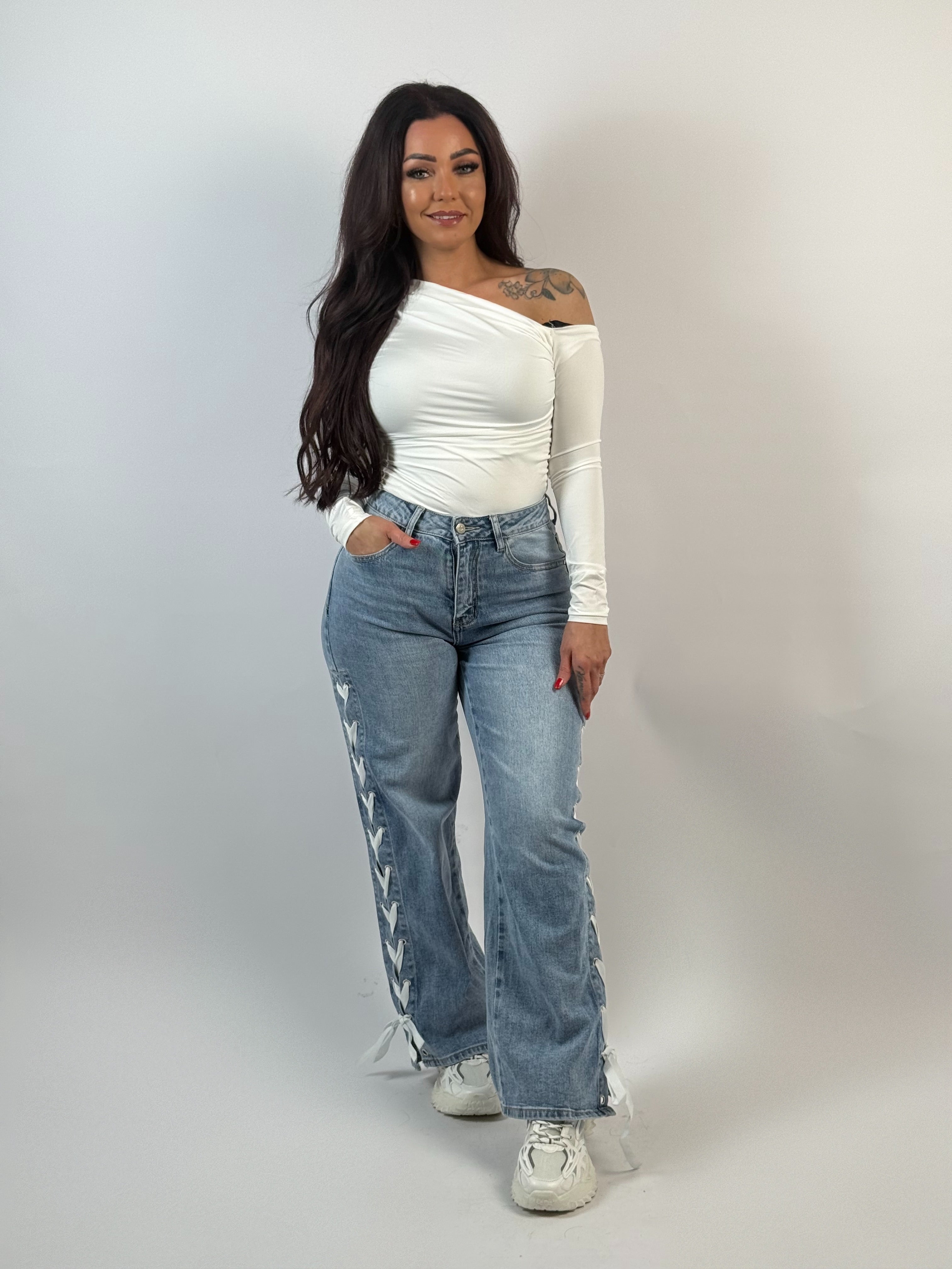 Jeans D 226 Veter Wide Blauw is