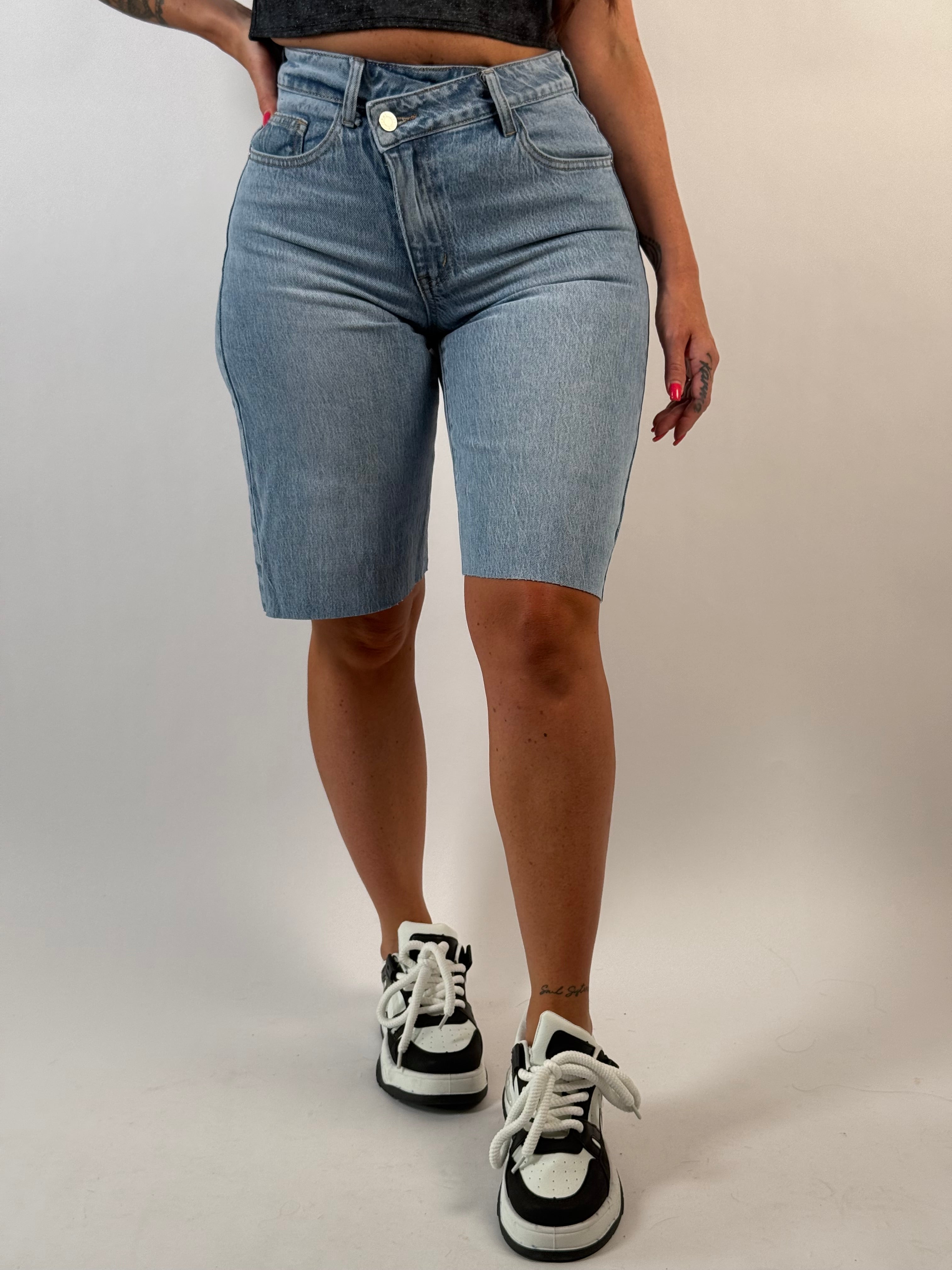 Jeans Short B 203A Blauw