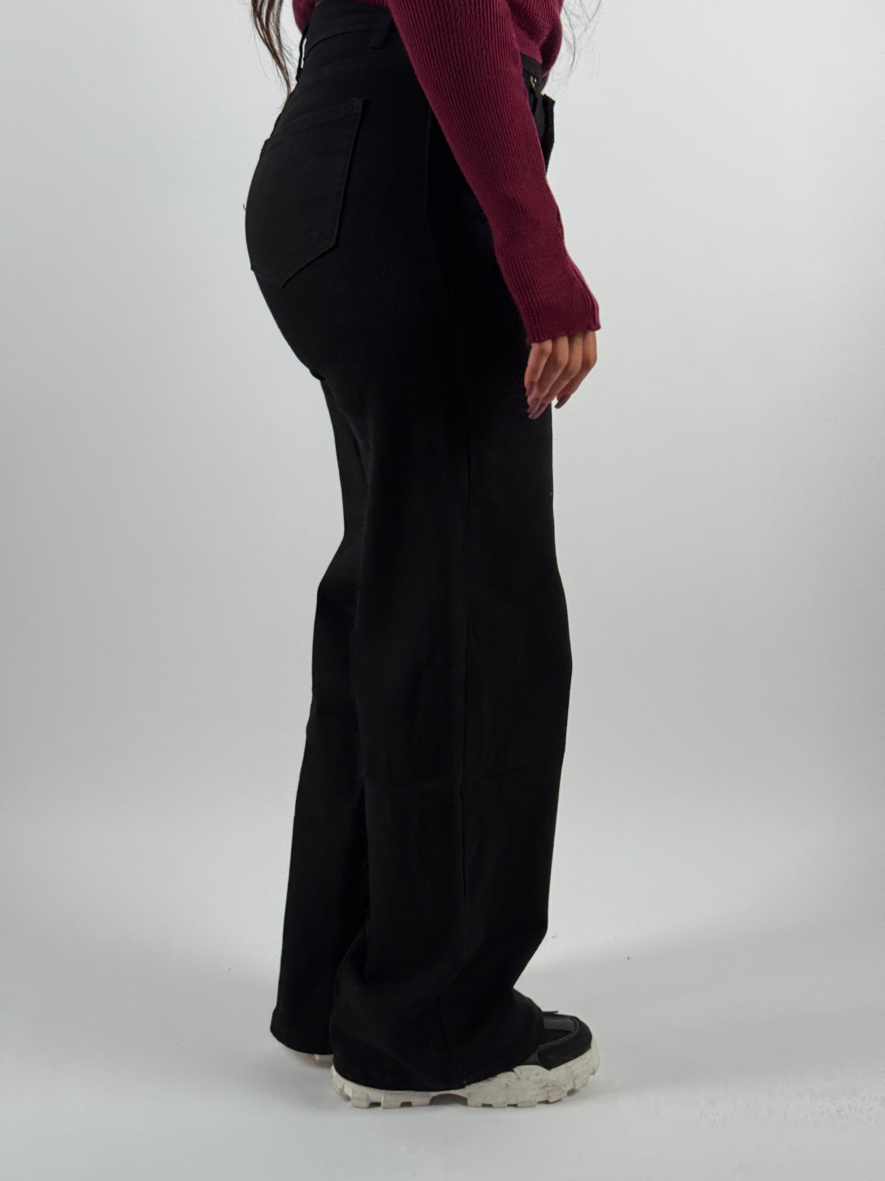 Jeans B 66252 Wide Leg Zwart