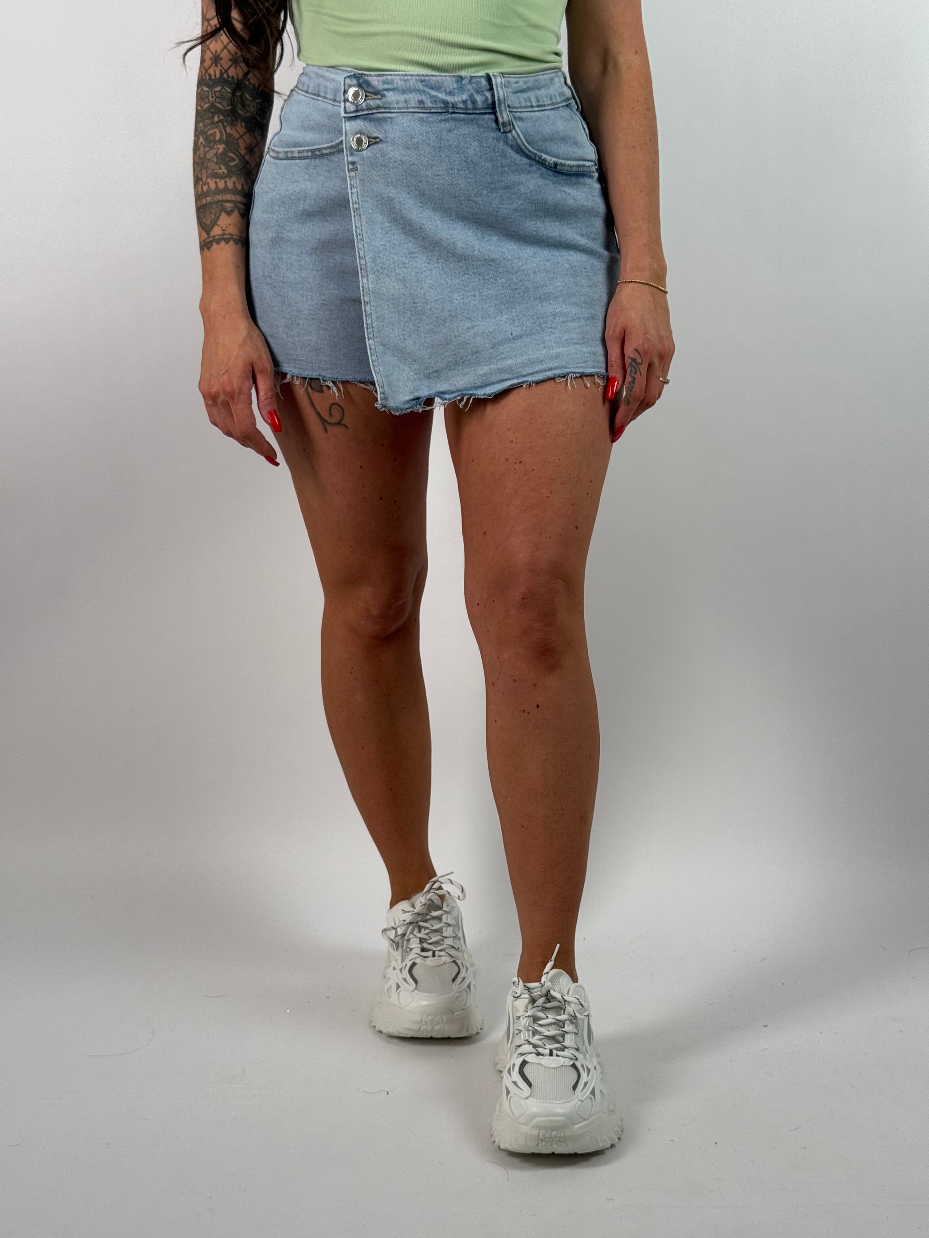 Jeans Skort L 8724-5 Blauw