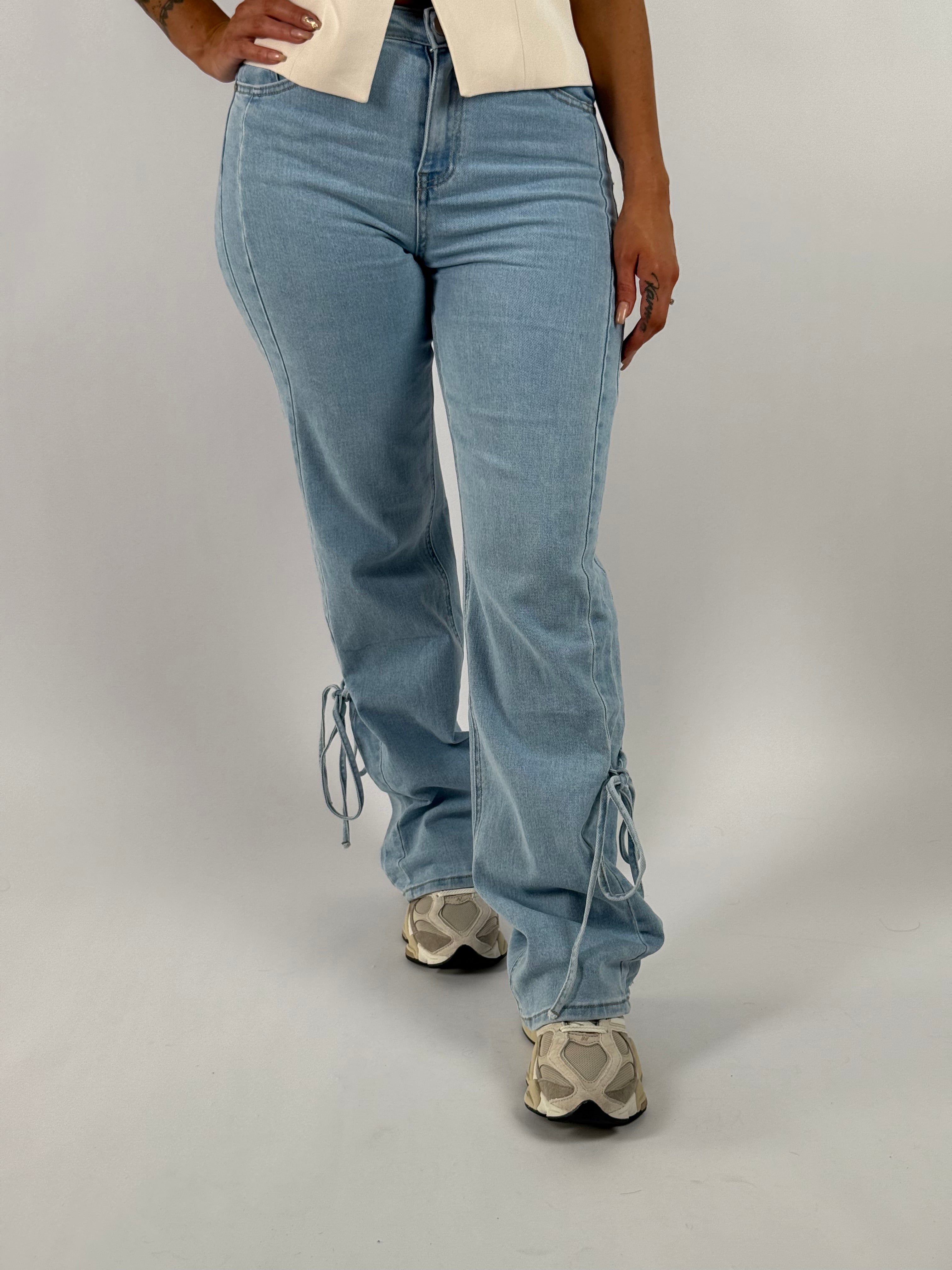 Jeans R 3056 Strik Wide Leg Blauw