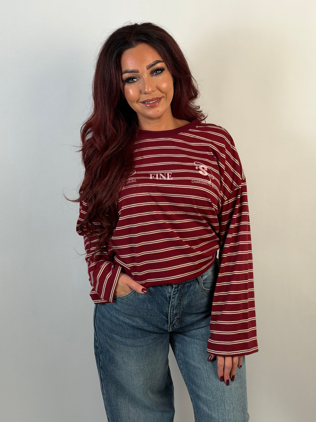 Top Streep Fine Bordeaux