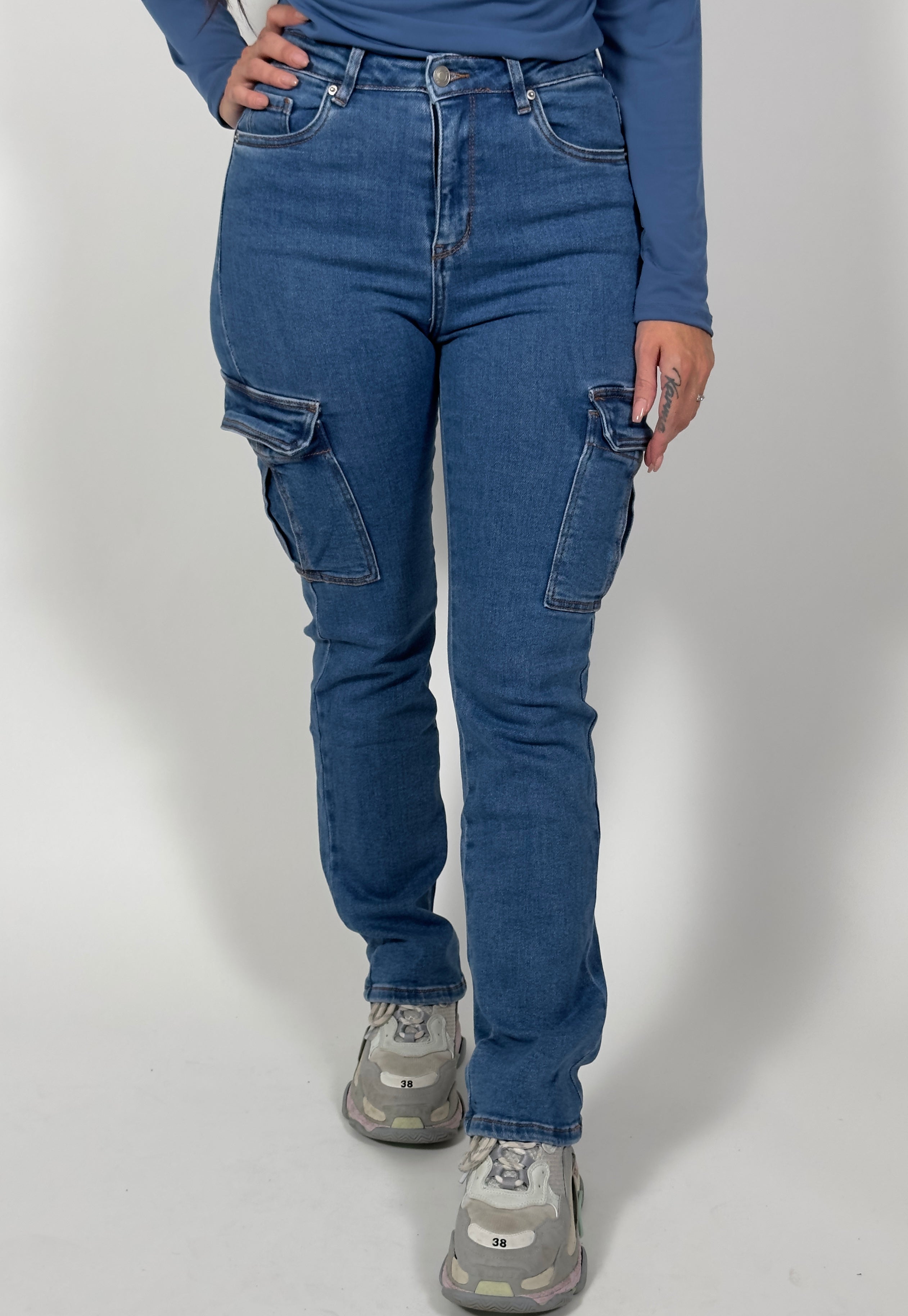 Jeans V 7731 Cargo Blauw