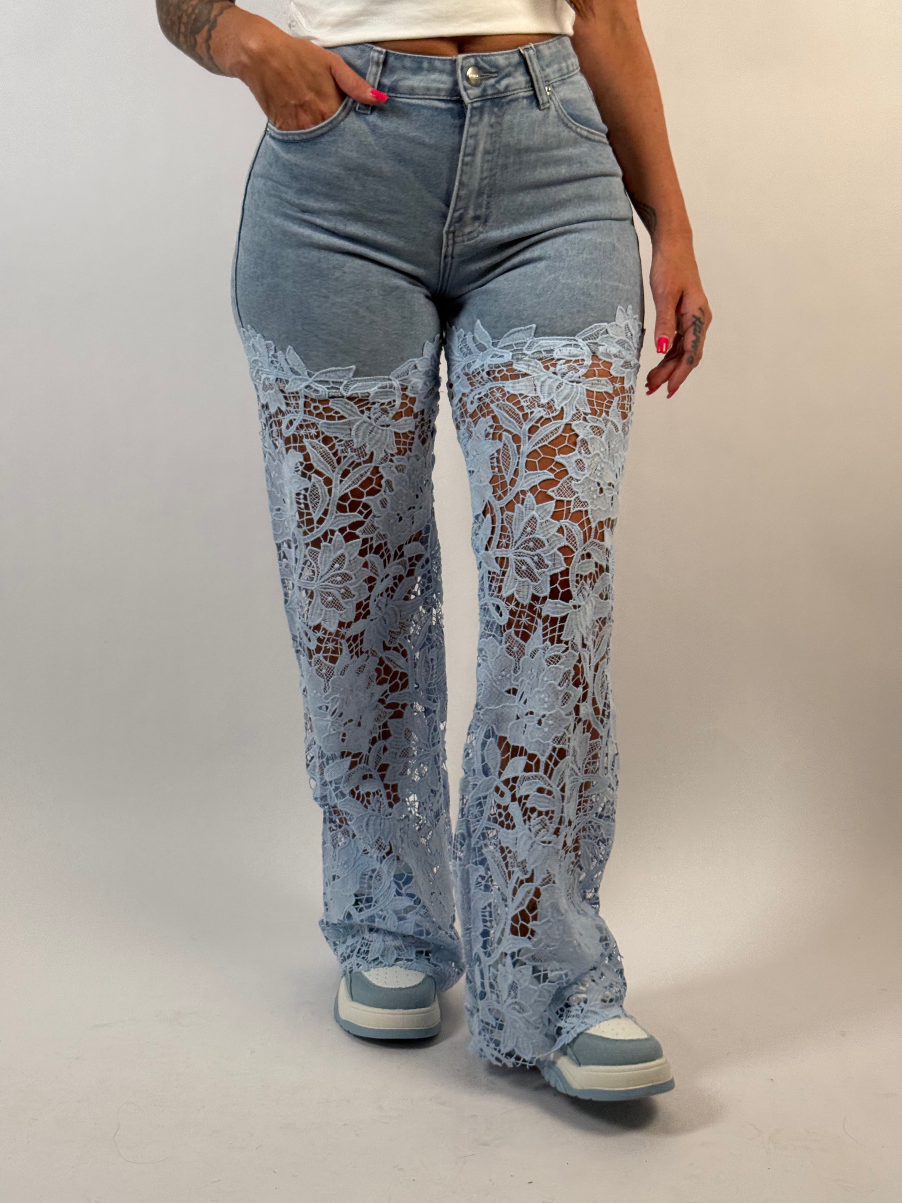 Jeans M 1128 Kant Wide Blauw