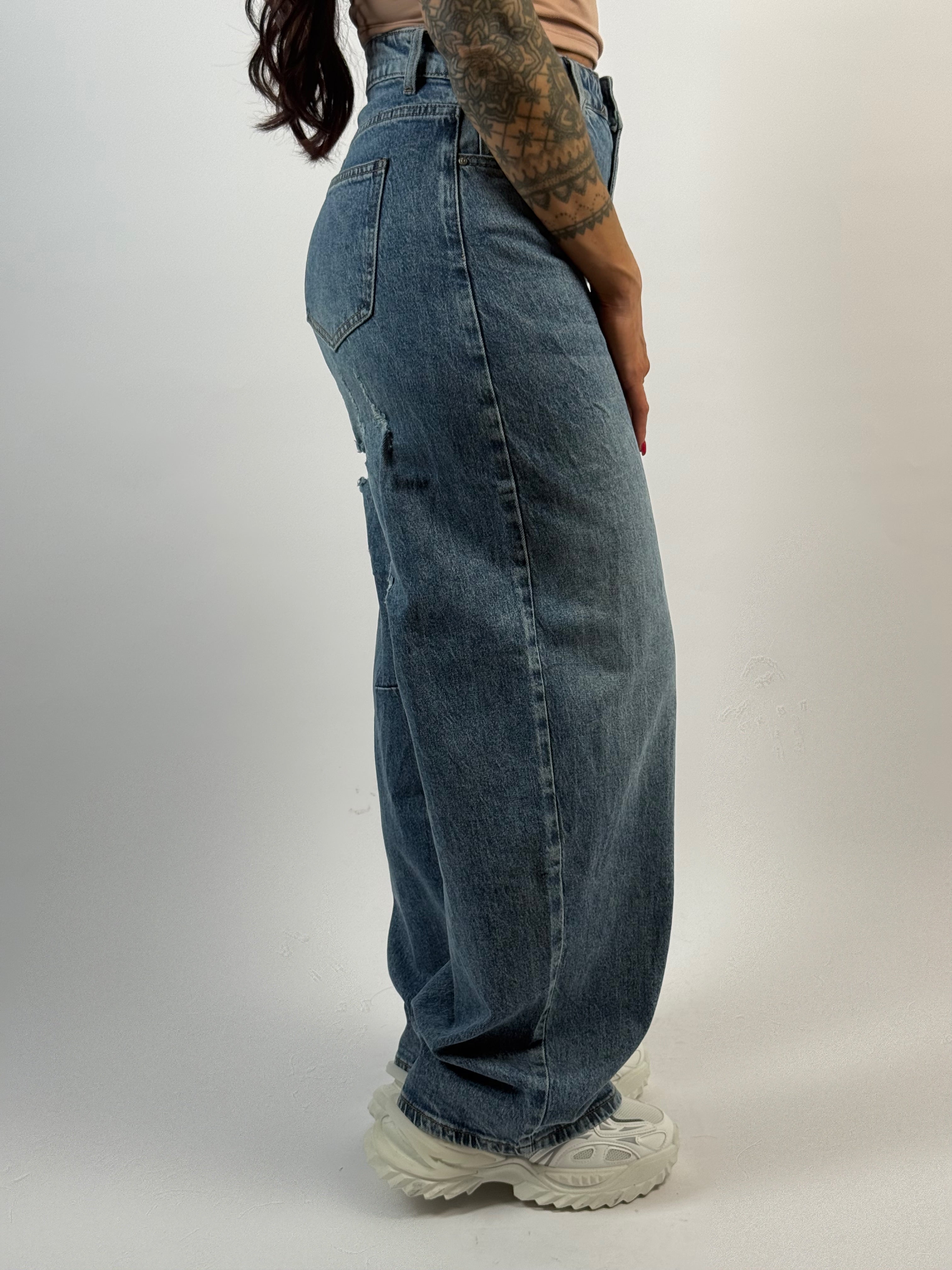 Jeans F 5367 Wide/Balloon Leg Blauw