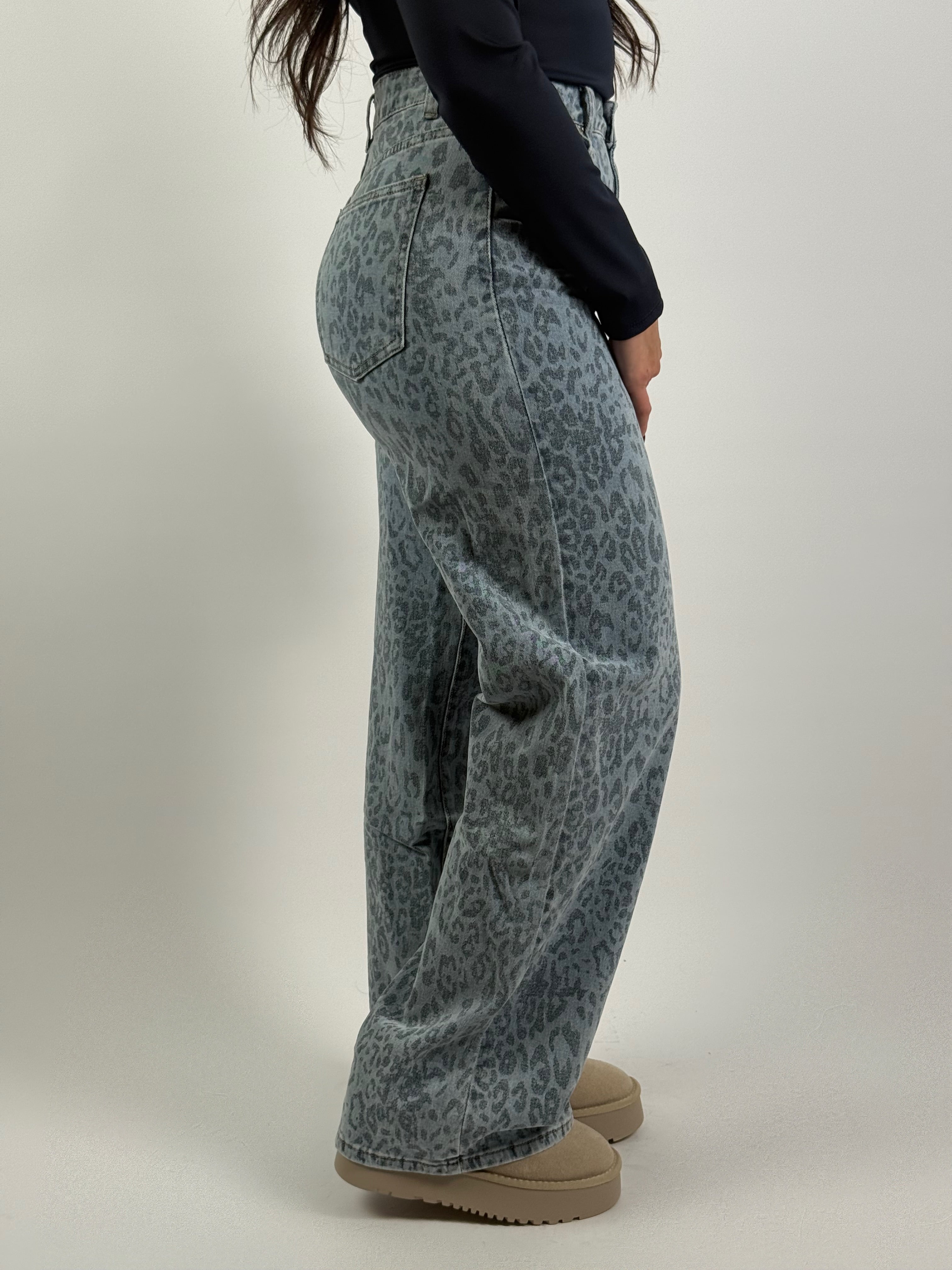 Jeans L 3366-1 Leo Wide Leg Blauw