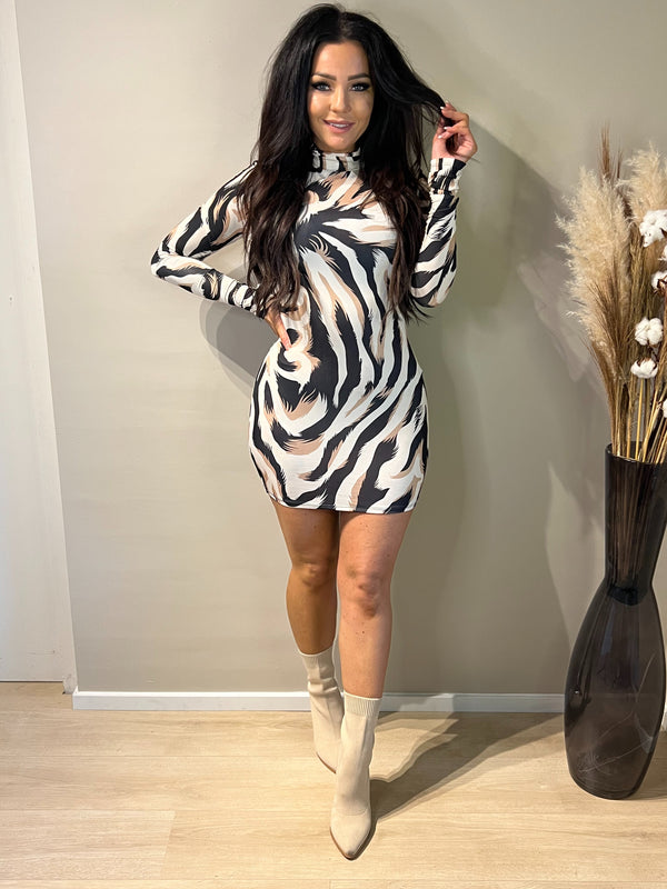 Dress Zebra Beige