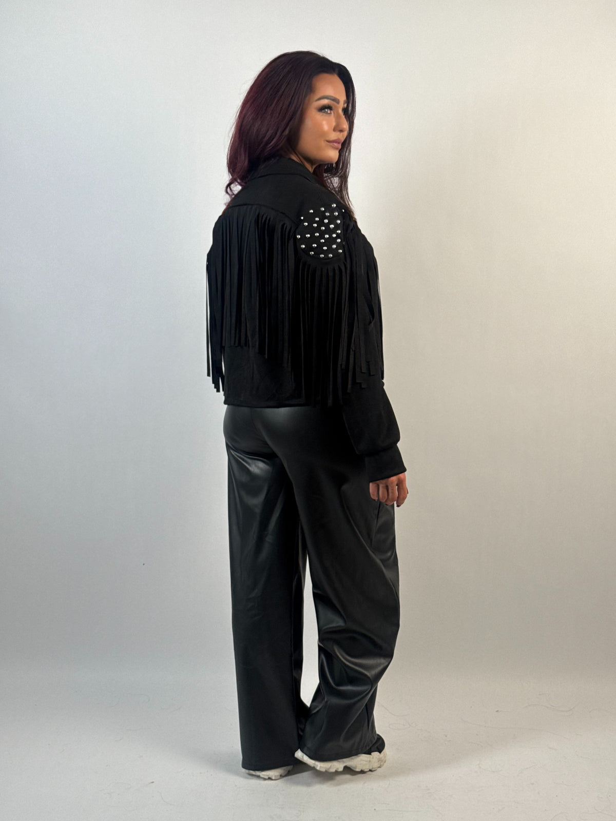 Jack Fringe Stud Zwart