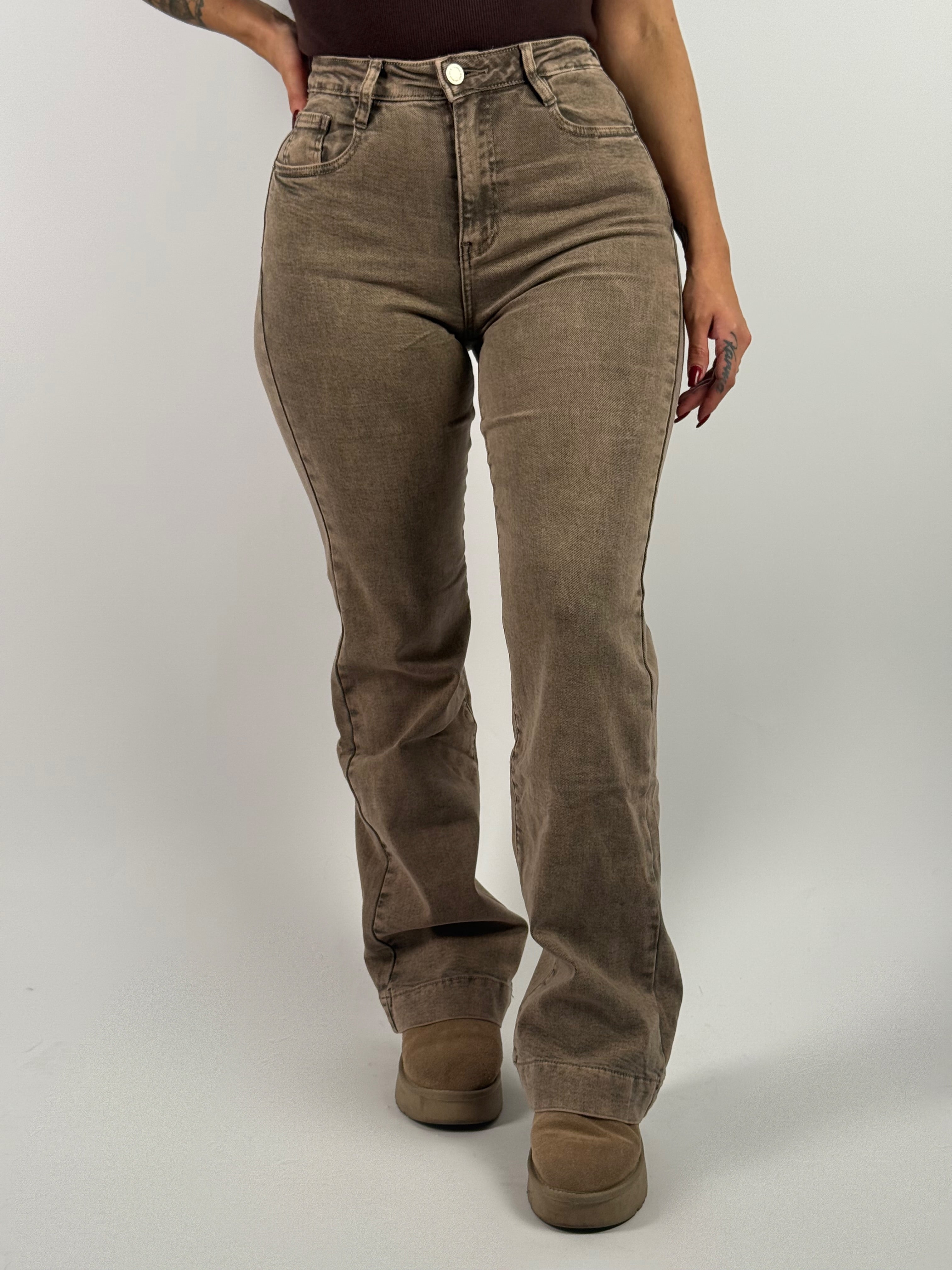 Jeans Y 6511 Wide Leg Taupe