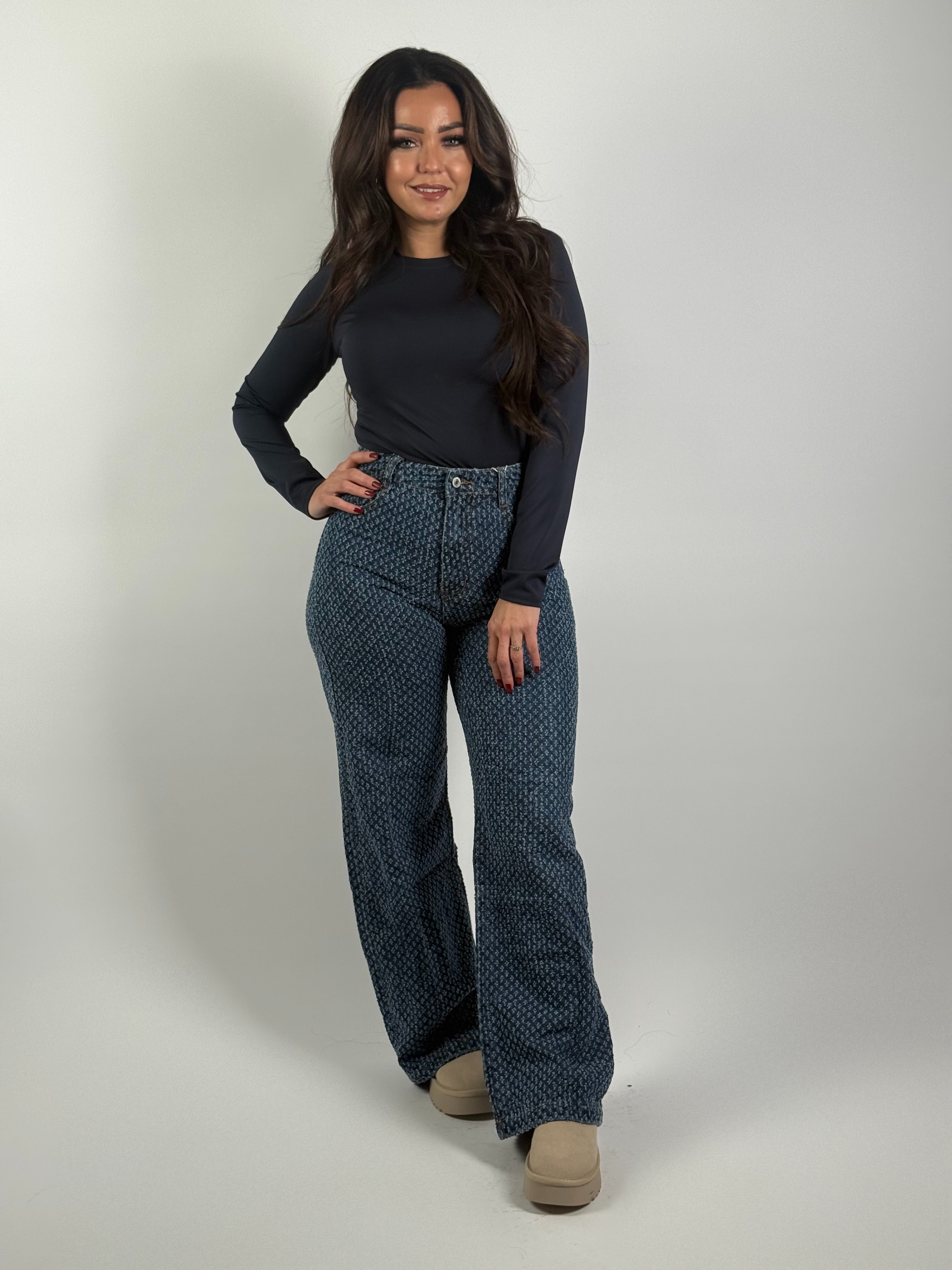 Jeans 6029 Wide Leg Blauw