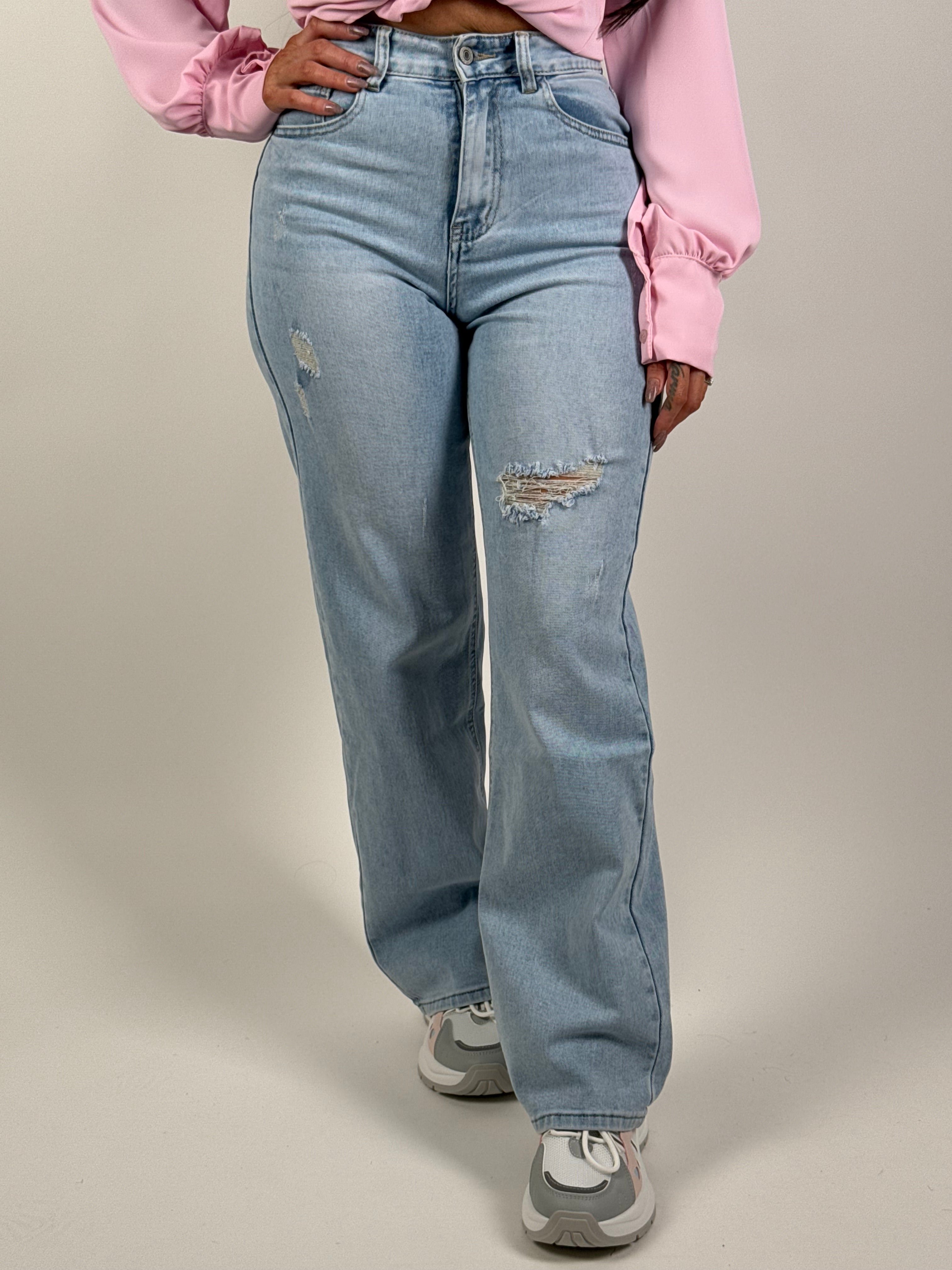 Jeans R 9028 Straight Blauw