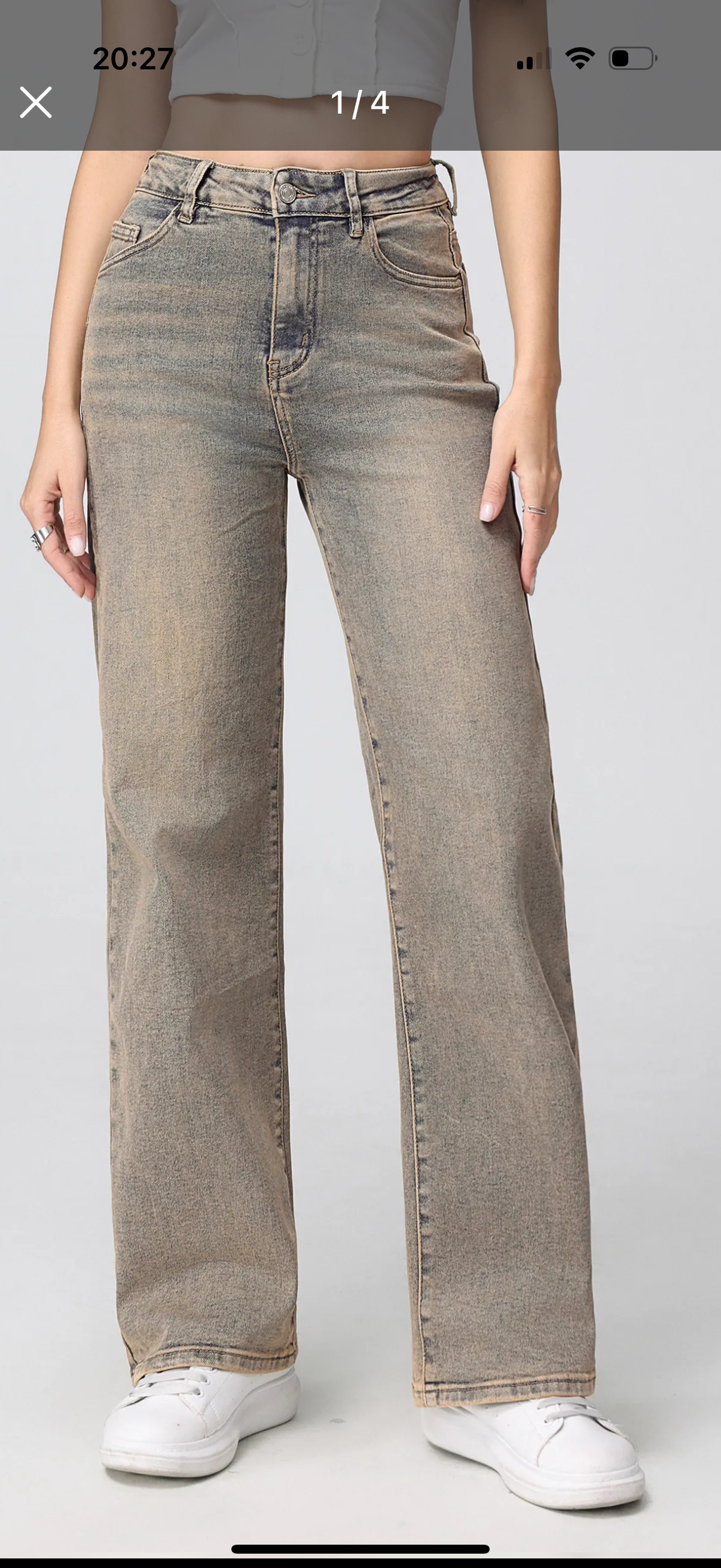 Jeans H 973-2 Wide Leg Beige