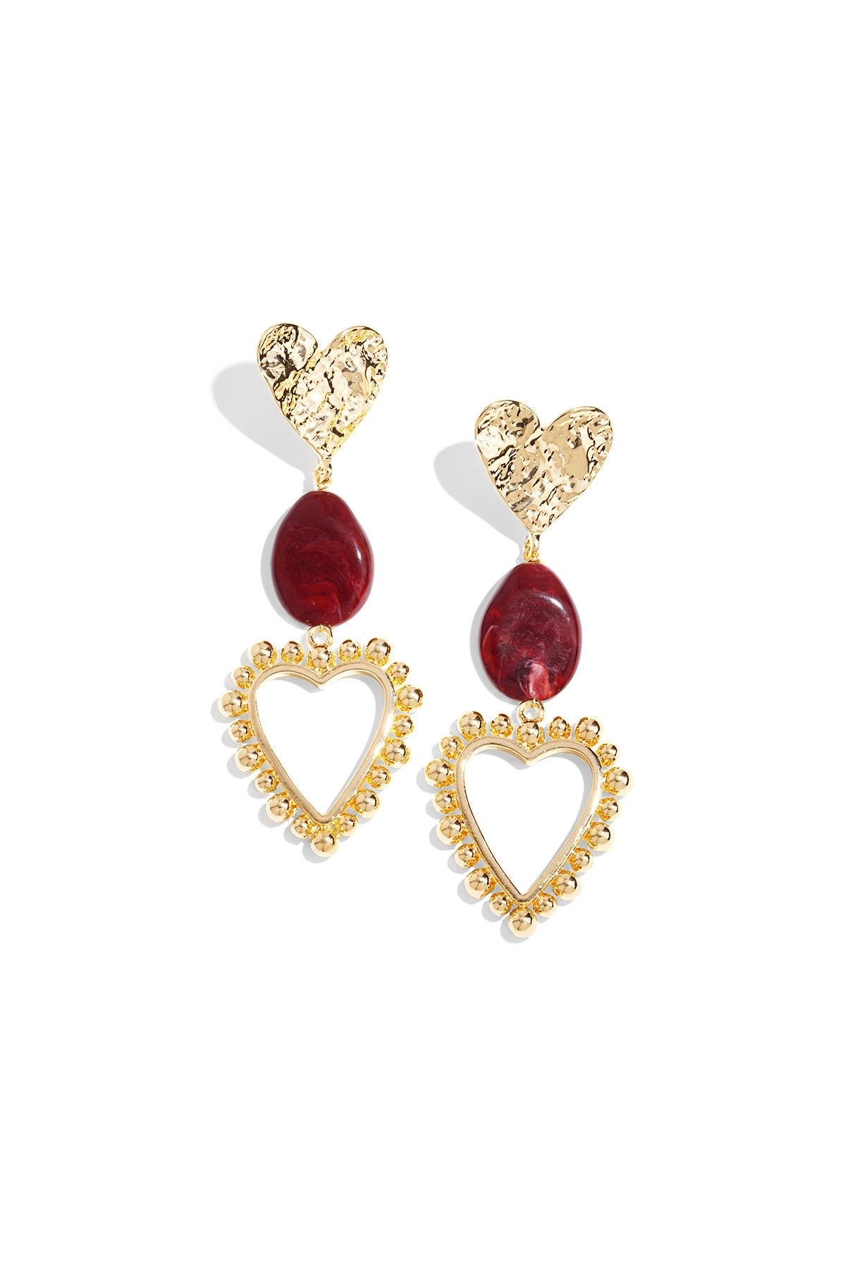 Oorbel 53979 Goud/Rood