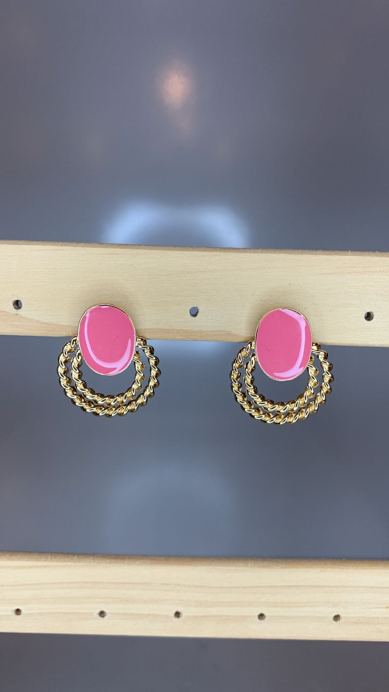 Earring 4032 Gold/Pink